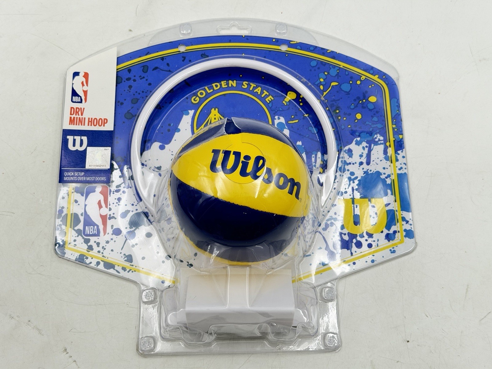 Wilson NBA Team Mini Basketball Hoop – Golden State Warriors Black