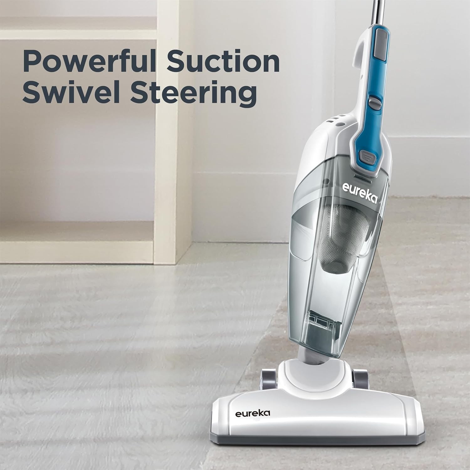 3-in-1 Handheld & Stick Vacuum Cleaner for Carpets and Hard Floors – Aqua Blue