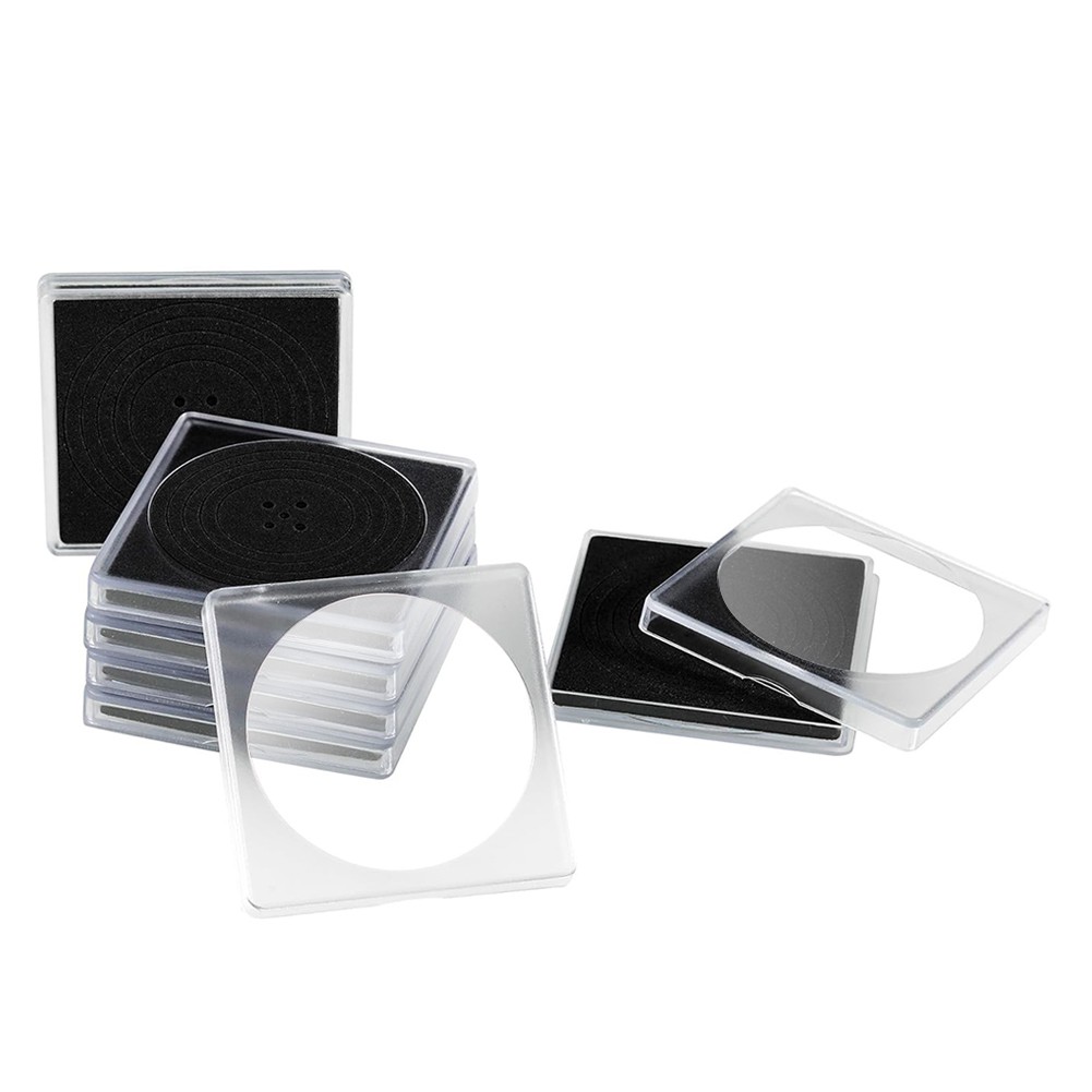 10-100PCS Coin Storage Box Case Capsules Holder Plastic Clear Round 17.5MM-40MM