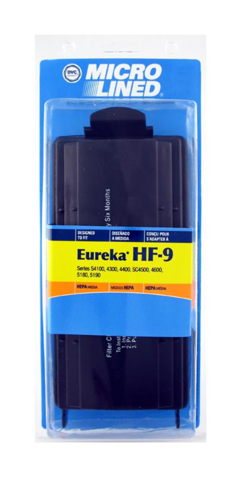 DVC Microlined HEPA Filter for Eureka HF-9, Victory, Whirlwind, Replaces 60285