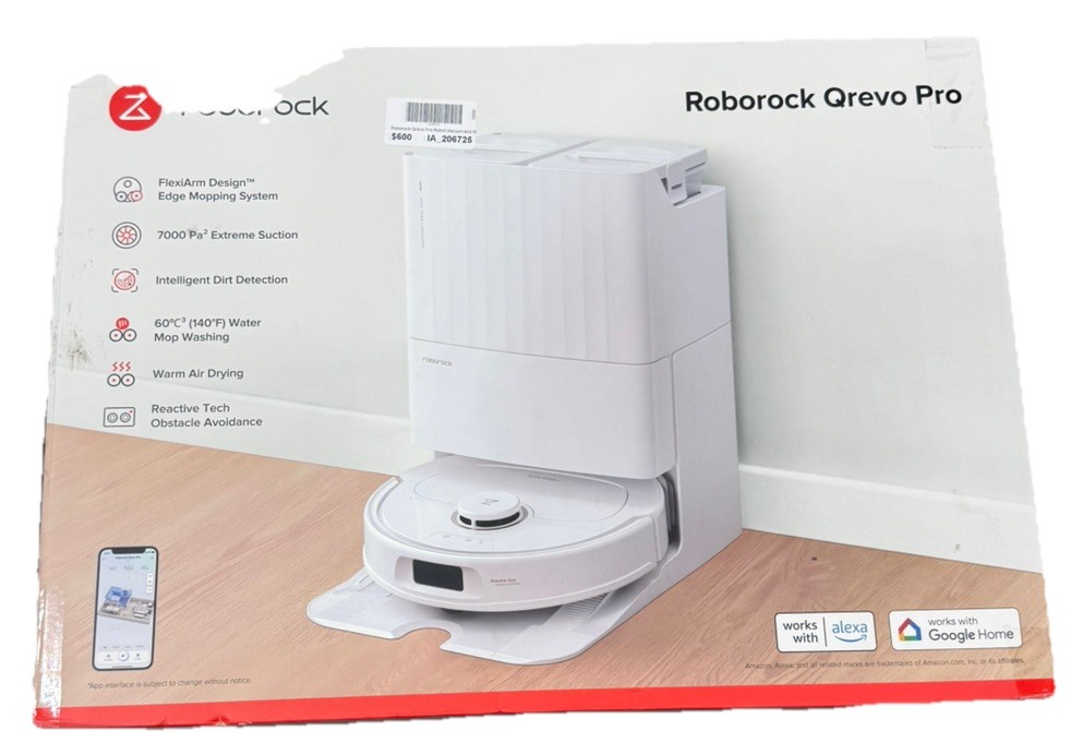 Roborock Qrevo Curv Wi-Fi Robot Vacuum & Mop w/Dual Anti-Tangle System. s2