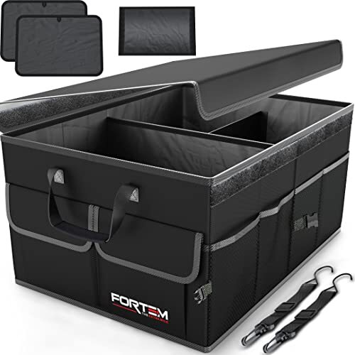 Fortem Car Trunk Organizer, Car Storage Organizer, Car Accessories, Collapsible