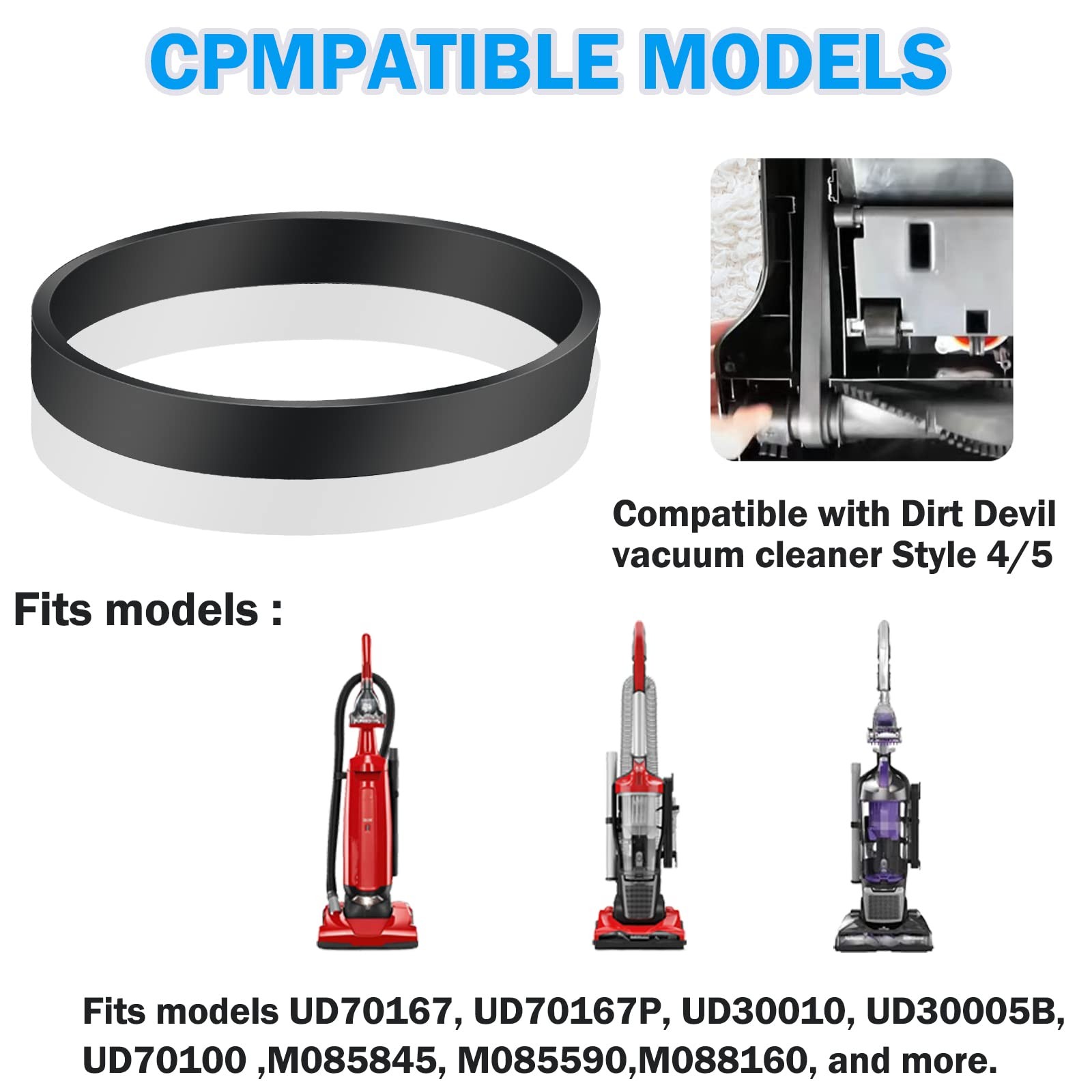 Vacuum Belt Replacement for Dirt Devil Style 4/5 Featherlite/Powerlite/Swivel…