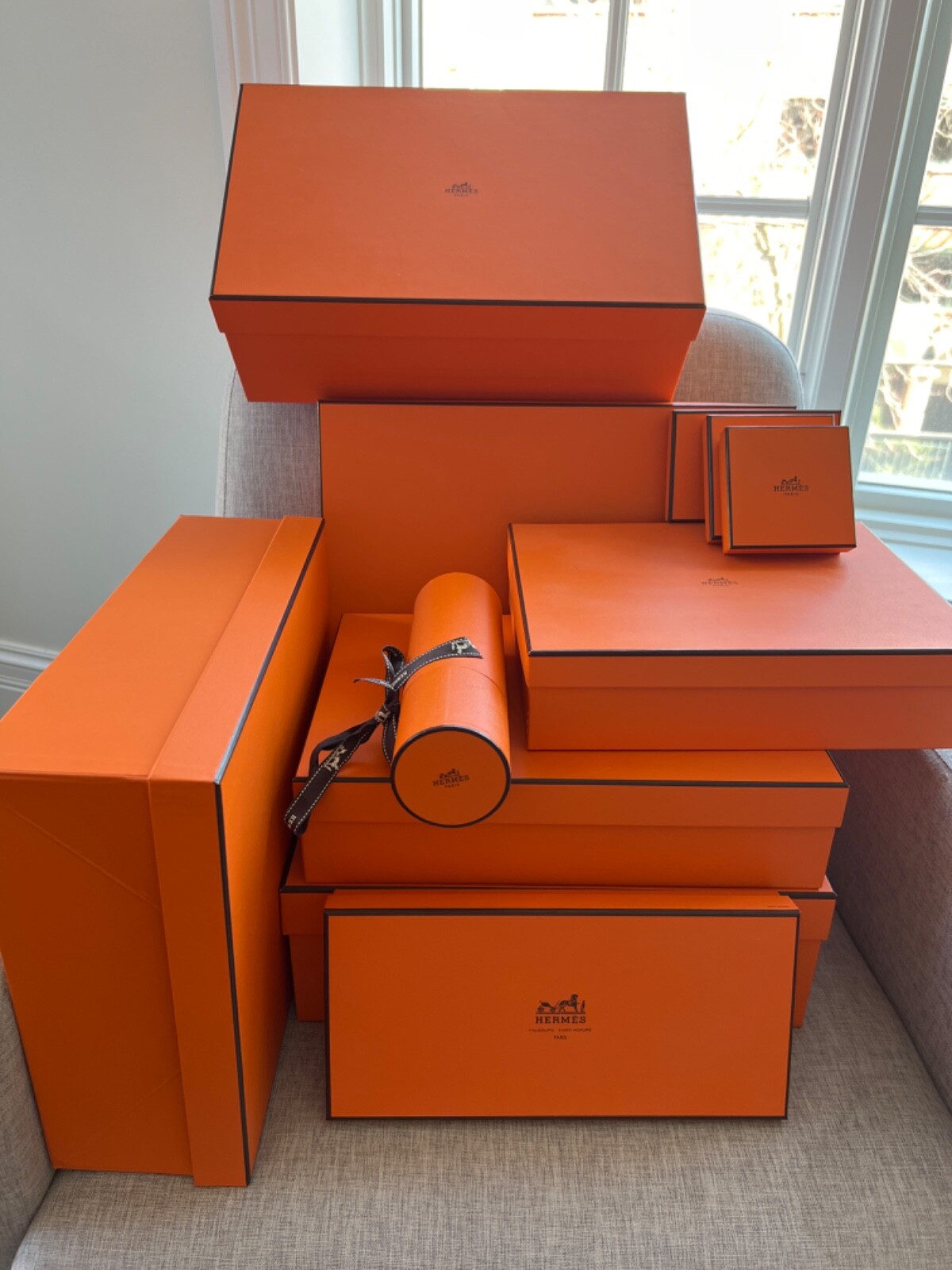 Hermes Box Boxes Various Sizes for Birkin Kelly Bag Purse Shoes Scarf Authentic