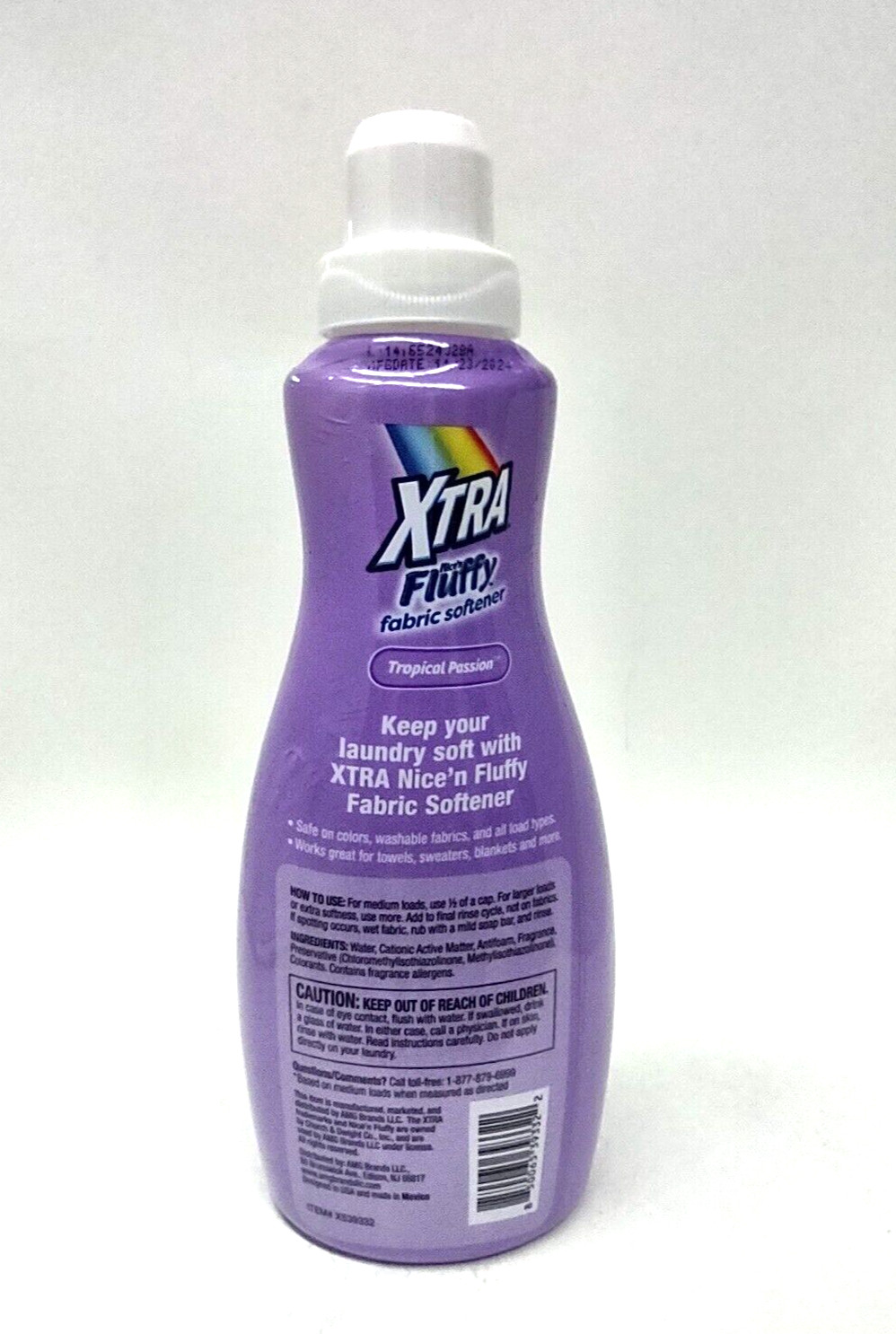 5x xtranice’n Fluffy Liquid Fabric Softener Tropical Passion 25 oz Ea =150 Loads