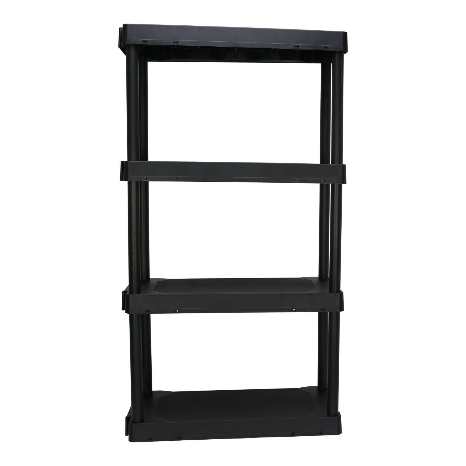 Hyper Tough 4 Shelf Plastic Shelving Unit 13.88″ (D) x 30″ (W) x 56.2″ (H),Black