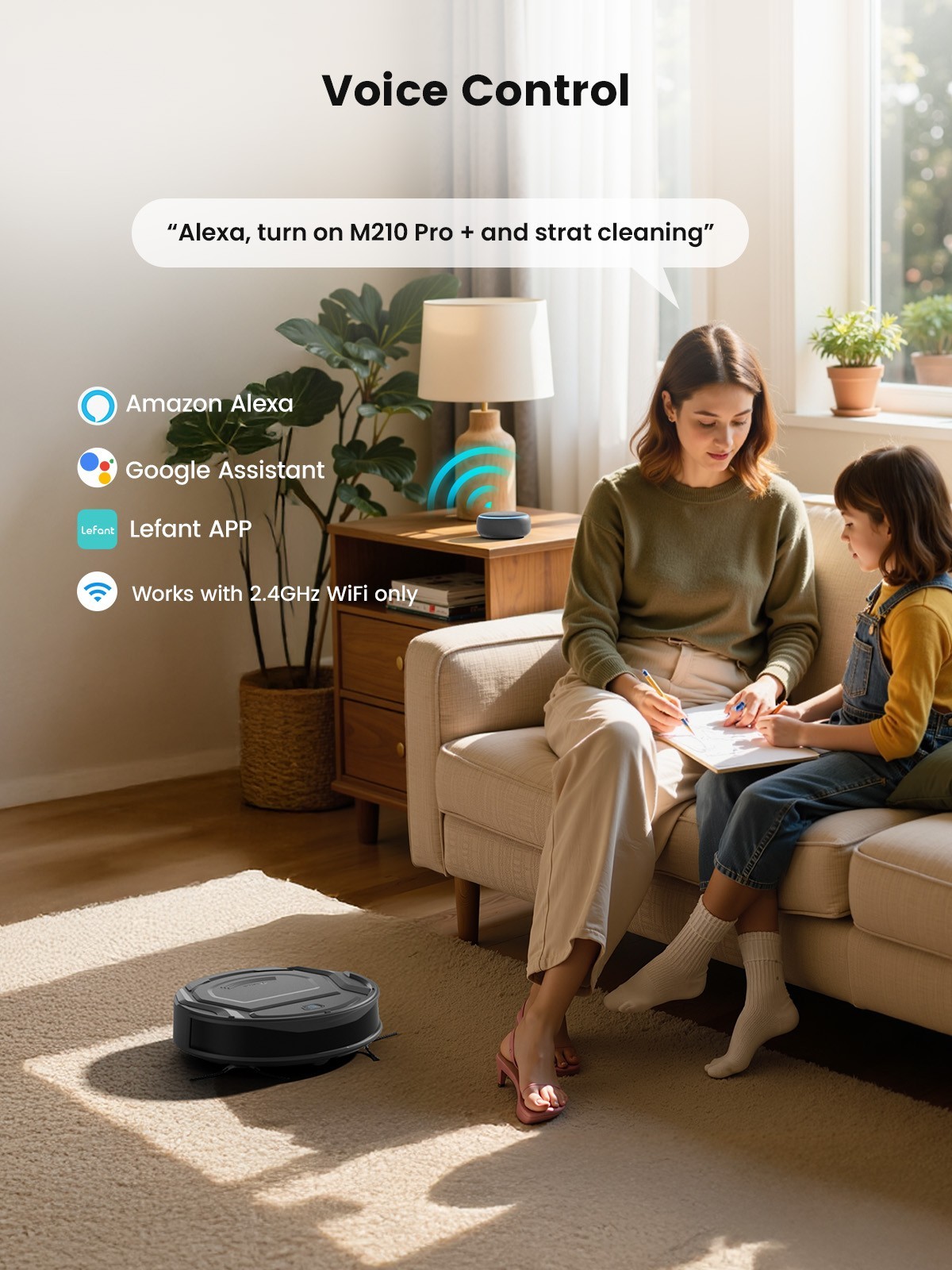 Lefant M210 Pro Robot Vacuum Cleaner Wi-Fi/App/Voice Control Self-Charging
