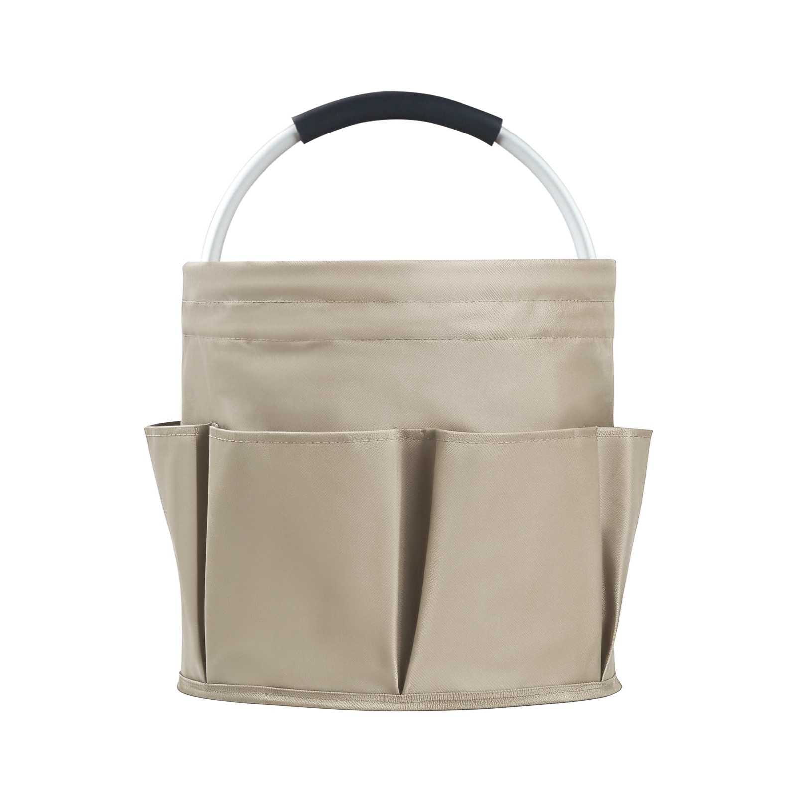Foldable Storage Basket With Six Side Pockets And Large Central Compartment