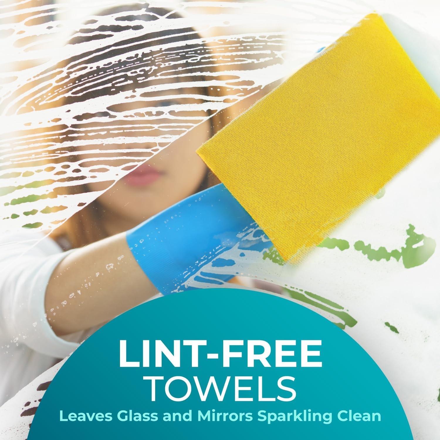 100 Pack Microfiber Cleaning Cloth Roll – Tear Away Reusable Paper Towels Was…