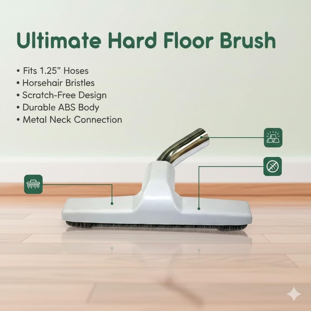 Fit All Residential Vacuum Cleaner 1 1/4 32mm White Floor Brush Metel 32-1500-91