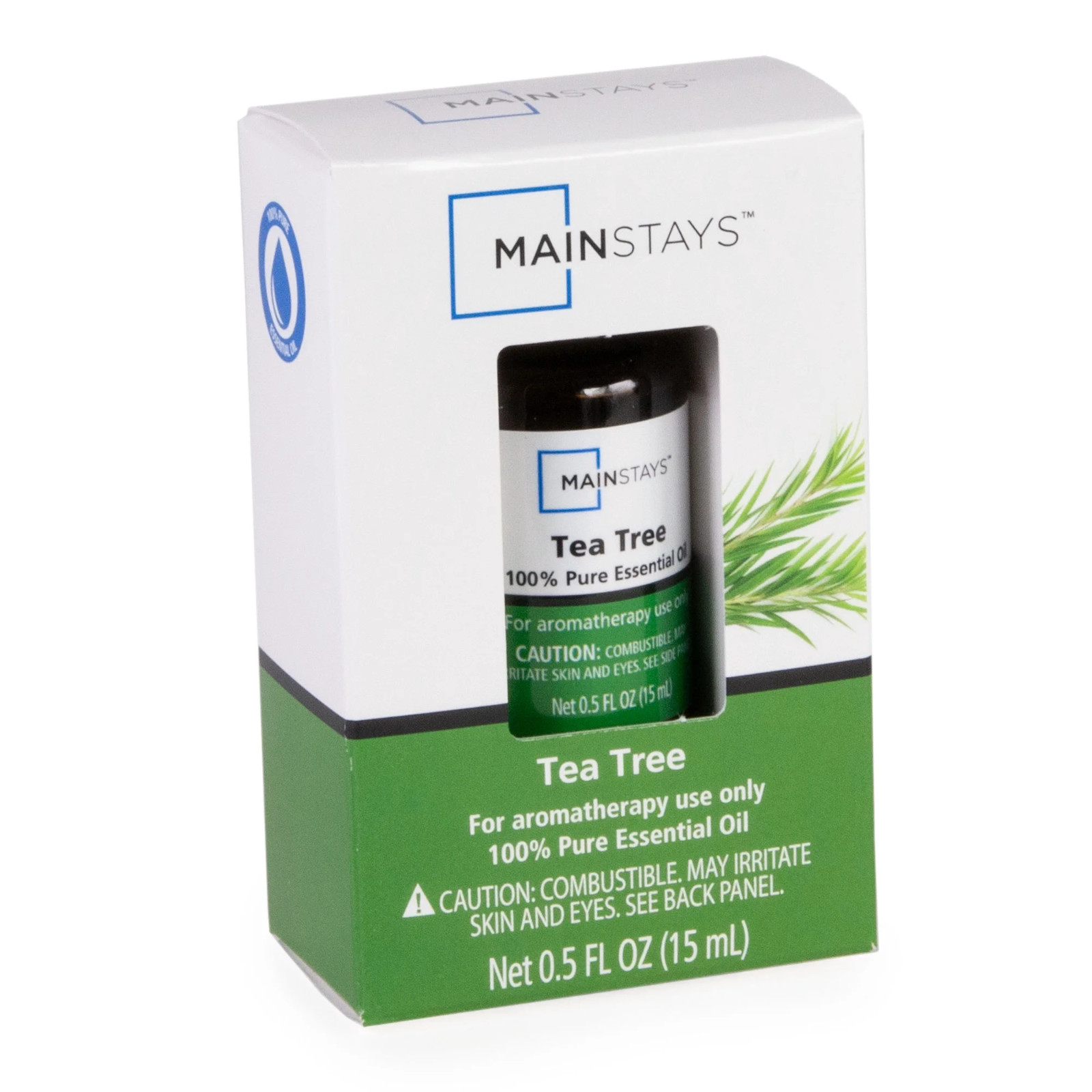 Mainstays Tea Tree 100% Pure Essential Oil Aromatherapy Use Only Each 0.5 oz
