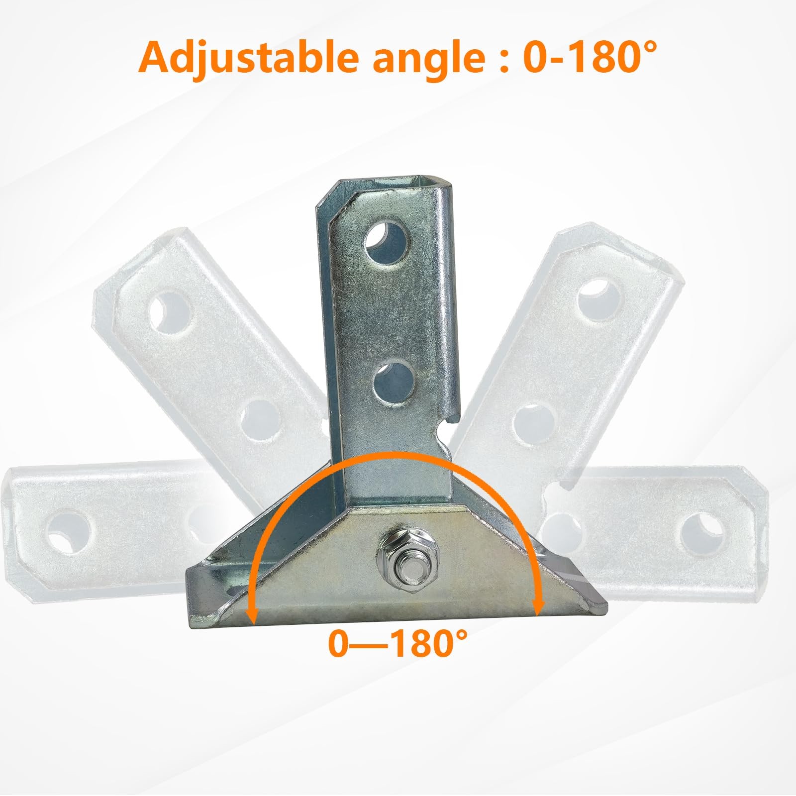 6 PCS Adjustable Brace Fitting 180 Degree Turn Joint Connector 15/8 Inch