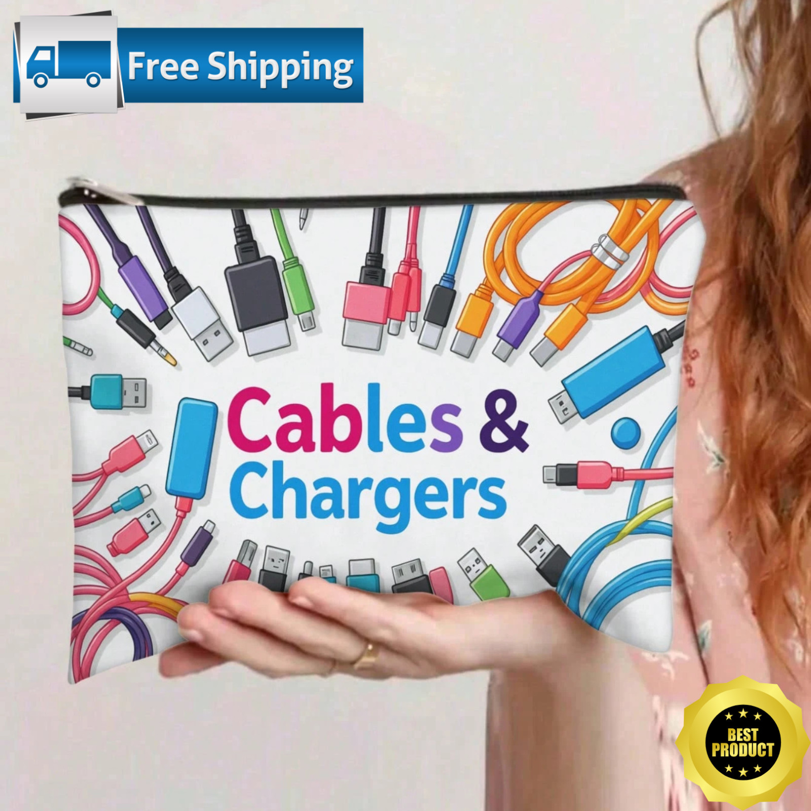 Charger Storage Bag Portable Electronics Organizer USB Cable Case Travel Pouch