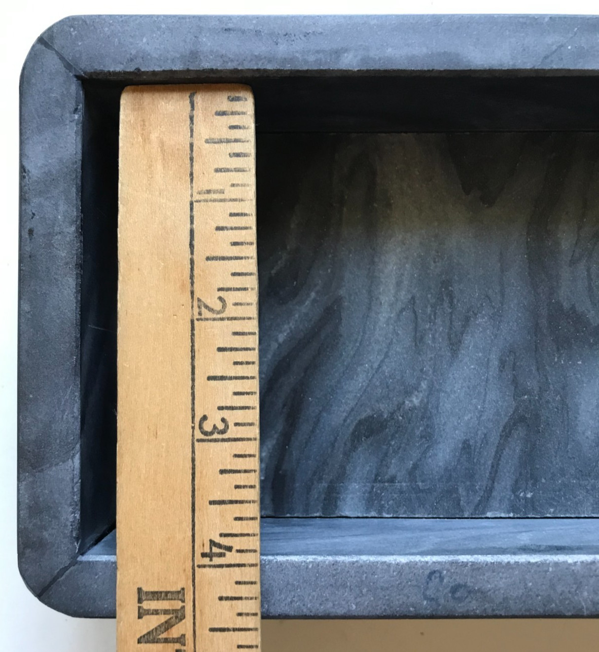 New Black & Gray Marble Box, 7 x 5 x -4-1/2″, “Gold” Snake on Lid, 5-1/2 lbs