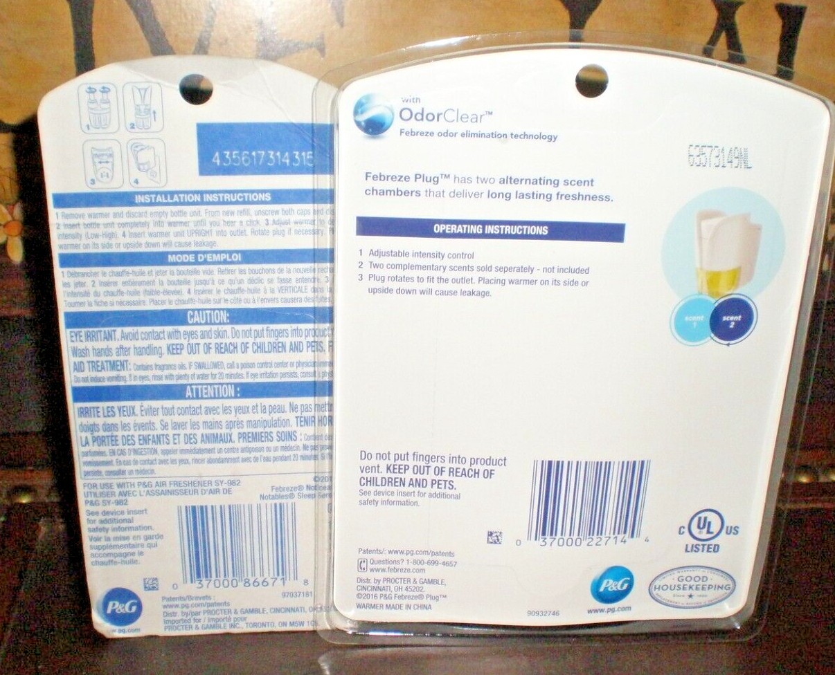 1 Febreze NOTICEables SLEEP SERENITY BEDROOM DIFFUSER Dual Scented Oil refill