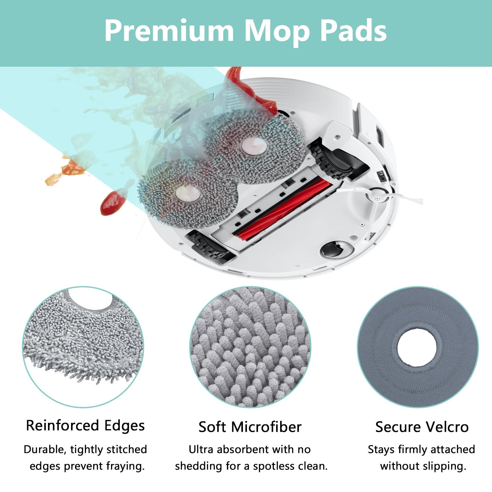 10 Pack Mop Pads for Roborock Q Revo/Qrevo S/Qrevo Pro/Qrevo Plus/Qrevo Maste…