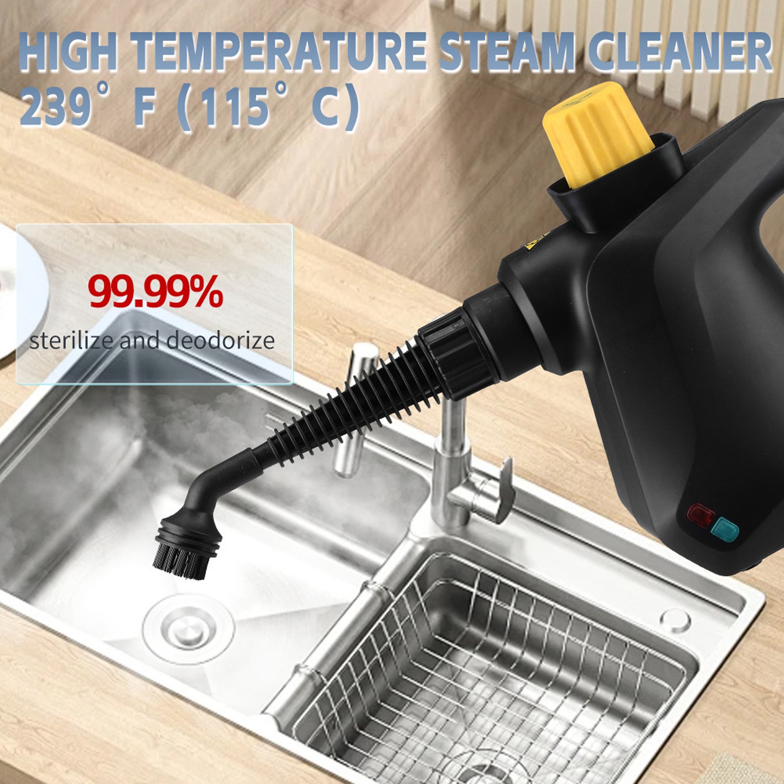 7-in-1 Handheld Steam Cleaner For Home 1000W 115℃ Temperature Quick YBWW