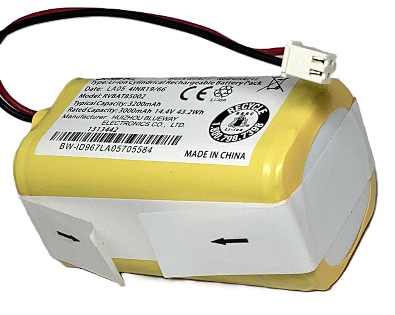 Genuine Shark 14.8V 3200mAh Li-ion Battery RVBAT85002 for R85 RV850 R87 RV871