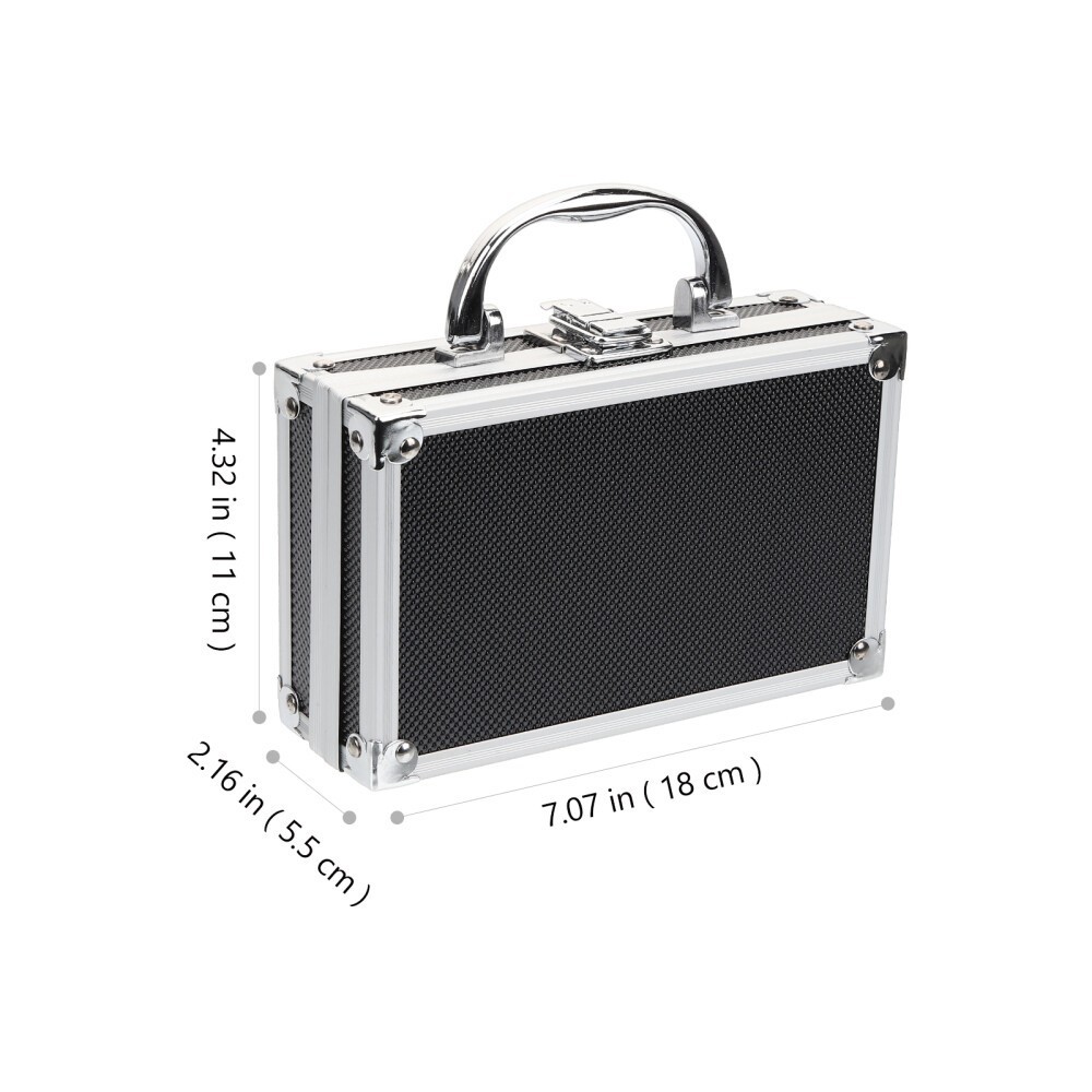 18*11*5.5cm Aluminum Alloy Storage Box With Handle Portable Organizer Large Tool