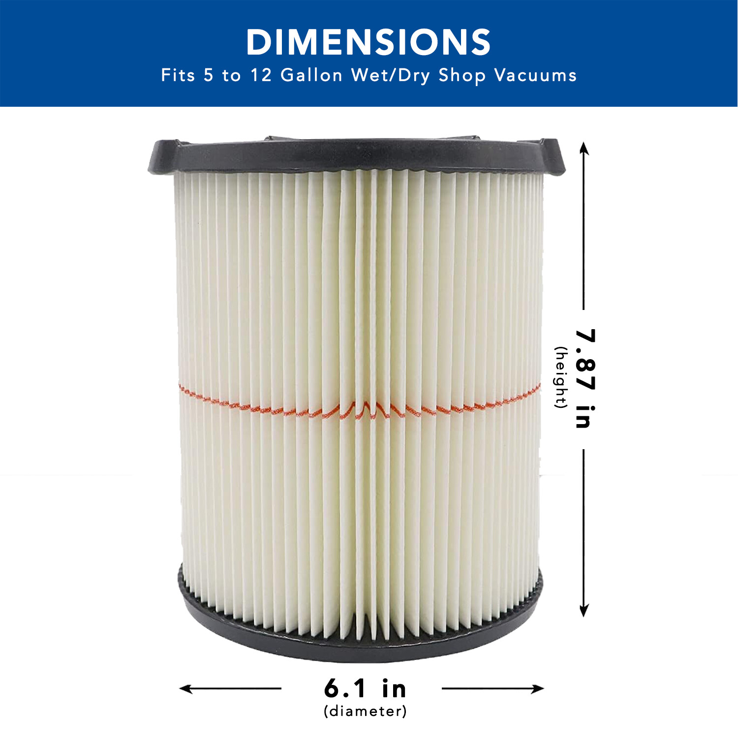MaximalPower Replacement Filter for Craftsman 009-38754 CMXZVBE38754 Wet Dry Vac