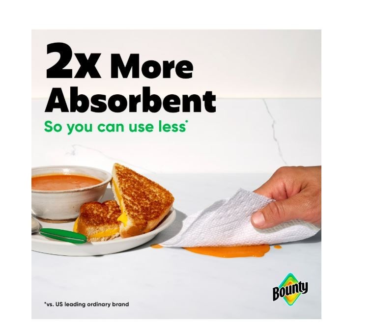 Bounty Select-A-Size Paper Towels, White, 12 Double Rolls = 24 Regular Rolls