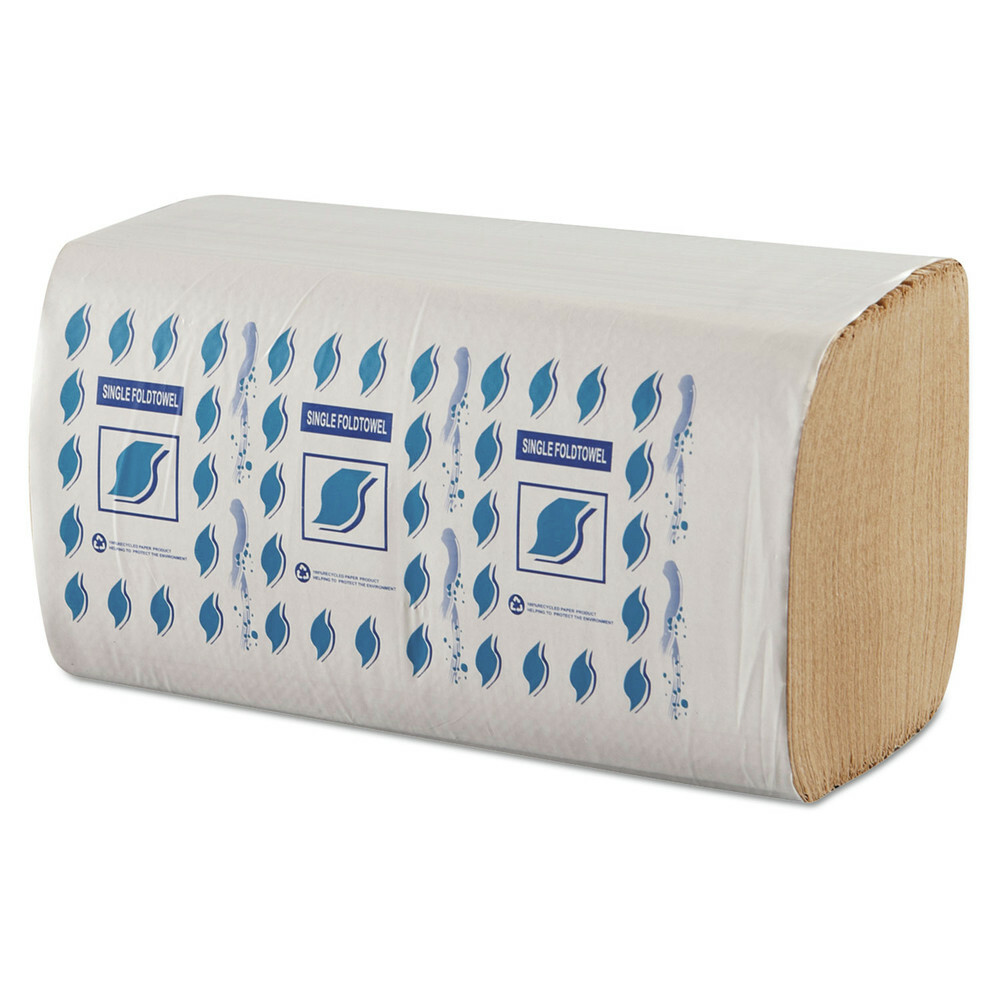 GEN SF5001K 1-Ply 9″ x 9.25″ Single-Fold Paper Towels – Kraft (12 PK/CT) New