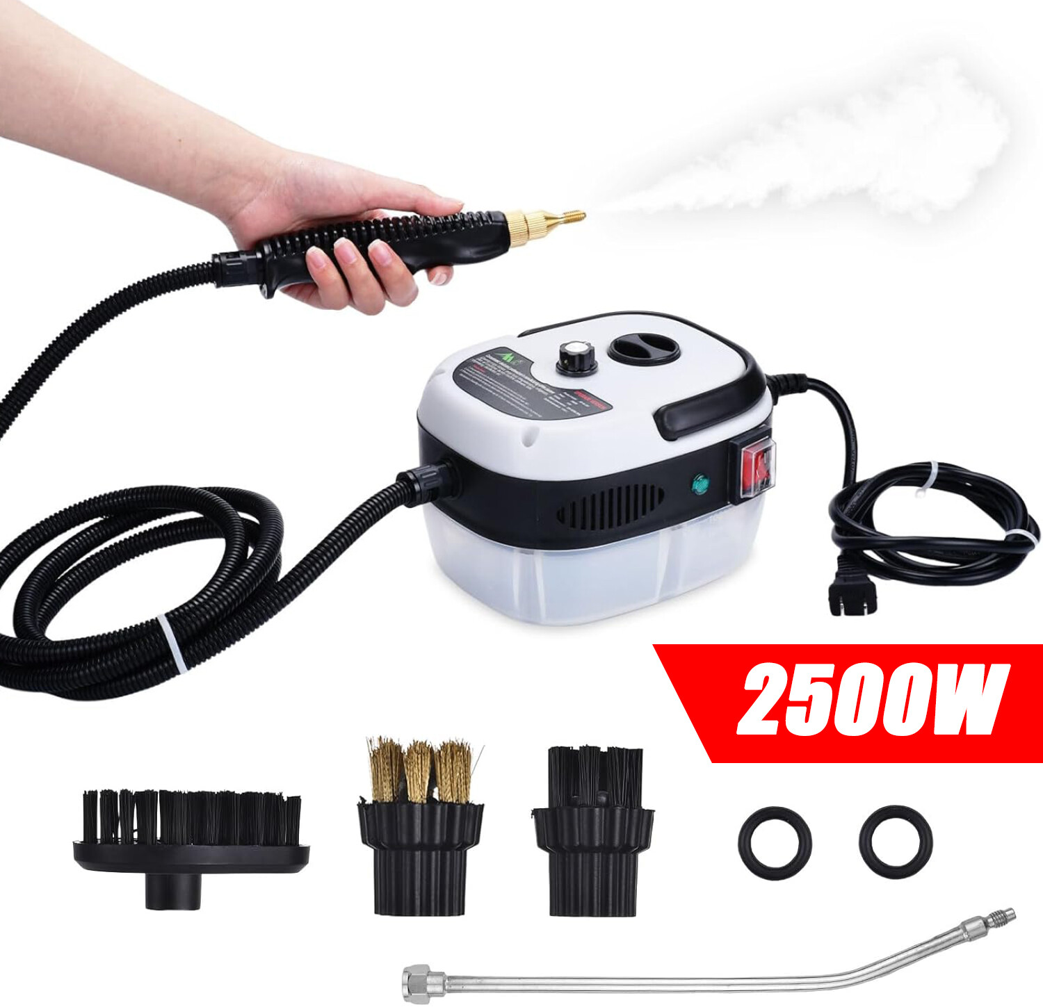 2500W High Temp Pressurized Steam Cleaner Machine Kitchen Portable Handheld US