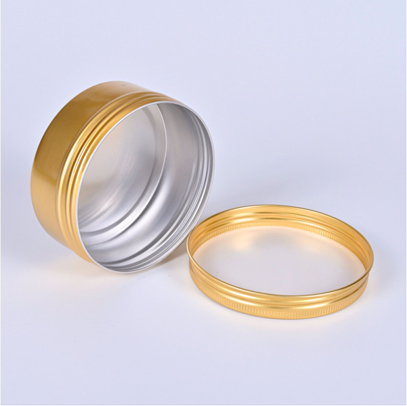 2oz Aluminum Tin Screw Top Round Metal Container With Lid,Storage Jar Travel can