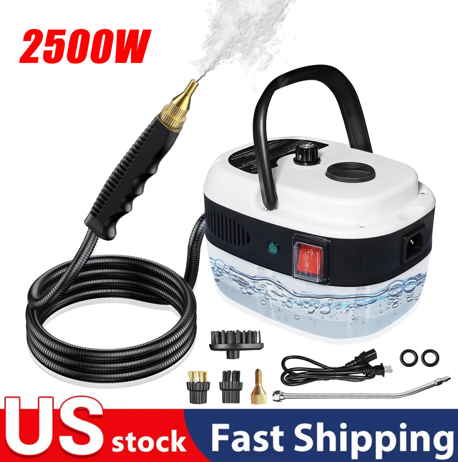 Handheld Pressurized Steam Cleaner,2500W Handheld High Temp Portable Cleaning Ma