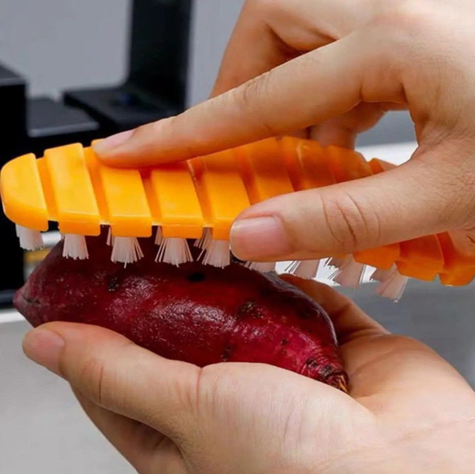 1 pc Flexible Fruit Vegetable Cleaning Brush Soft Kitchen Scrubber