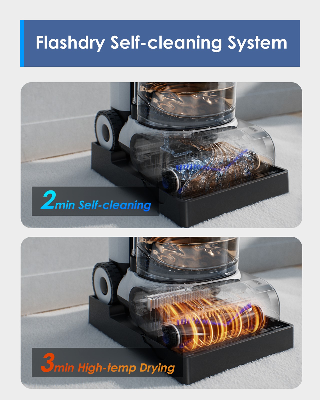 Tineco CARPET ONE Cruiser Smart Carpet Cleaner, Self-Cleaning and FlashDry