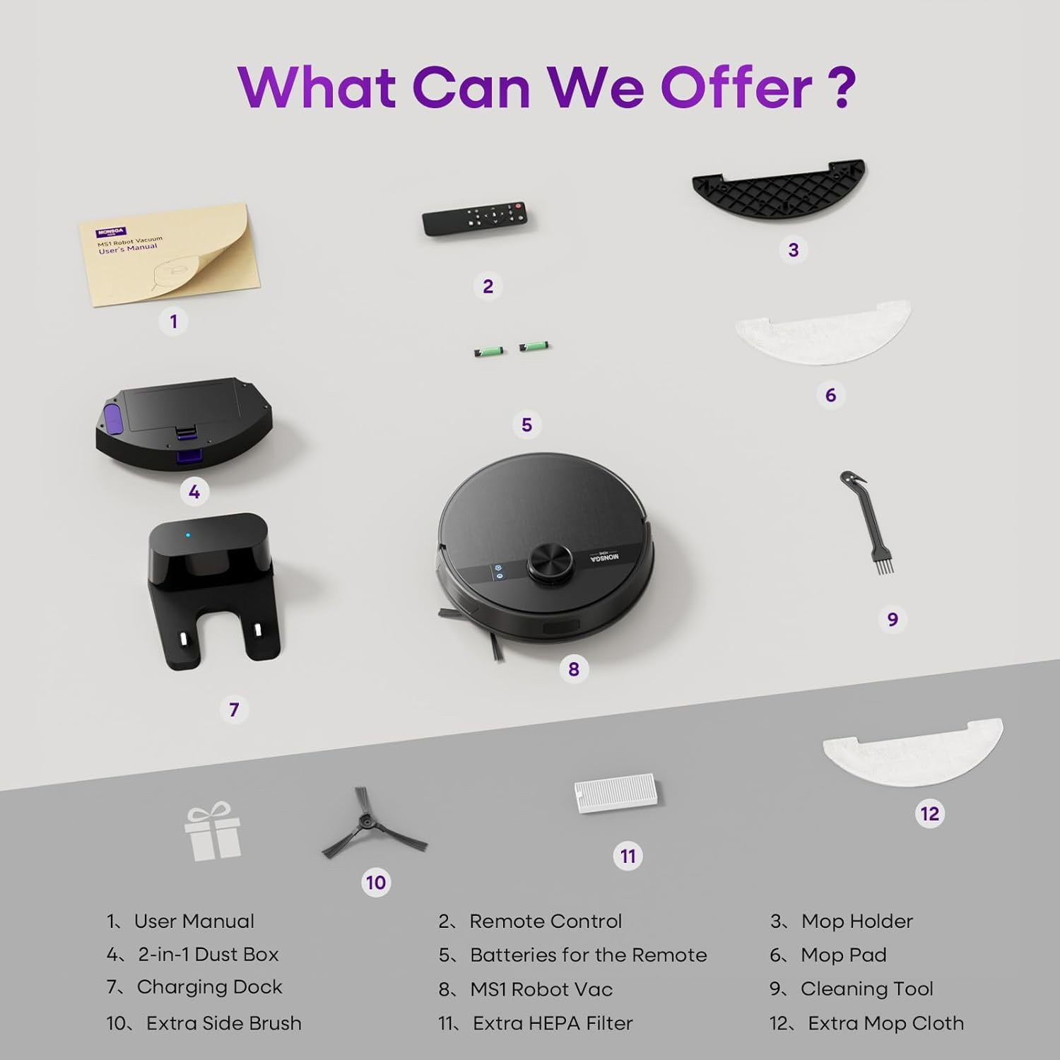 7000Pa Robot Vacuum & Mop, Lidar Navigation, 180Min Runtime, Smart Control