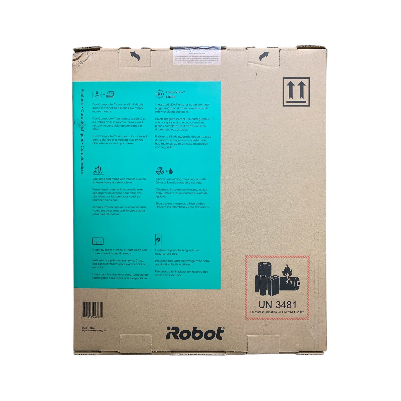 iRobot Roomba 208 DustCompactor Combo Robot Vaccum and Mop, White
