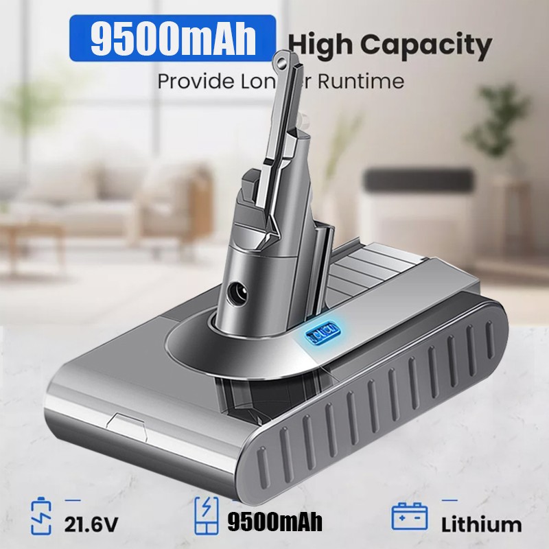 21.6V 9500mAh Replacement Battery for Dyson V8 Animal V8 Absolute SV10 Fluffy