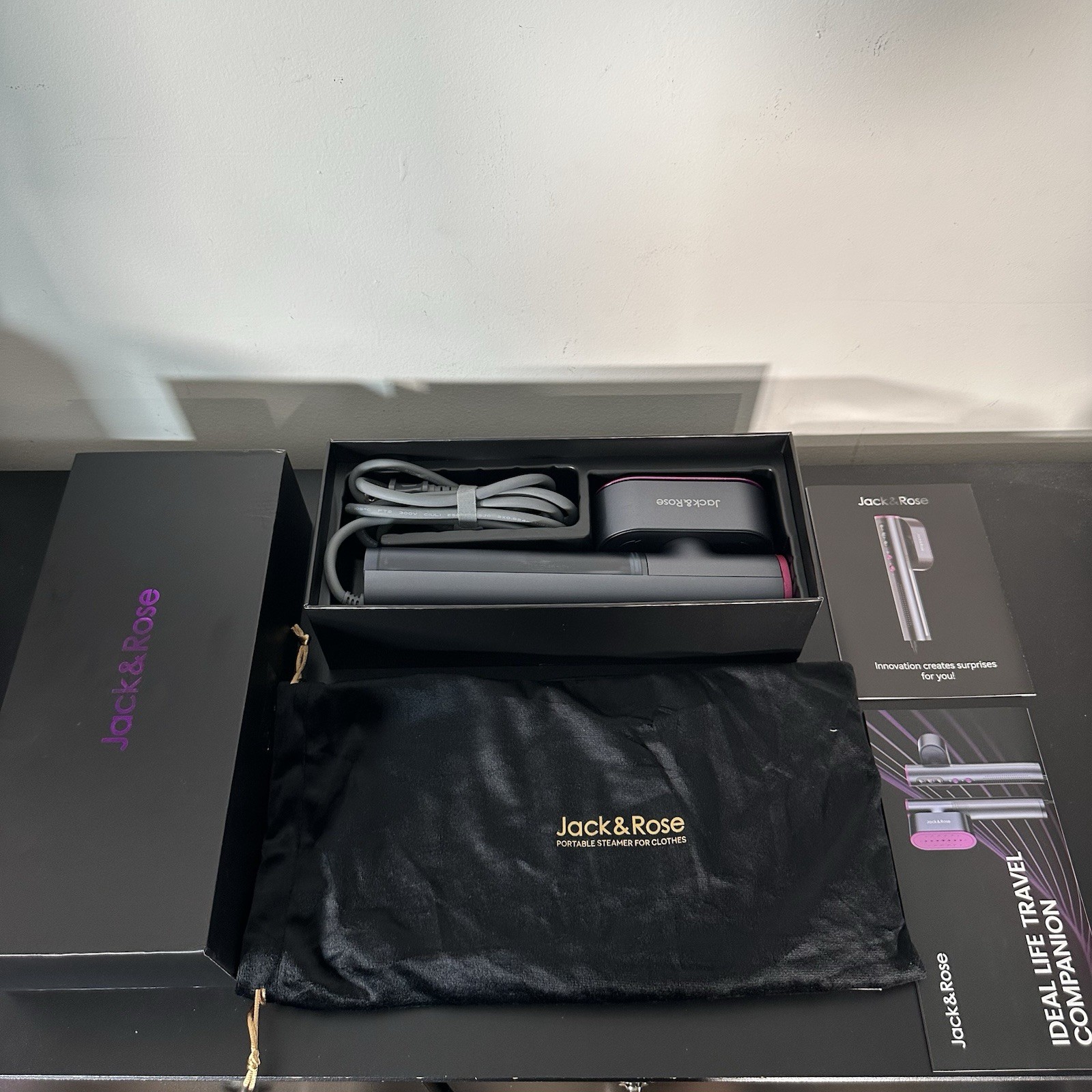 Jack And Rose Dual Voltage Travel Clothes Steamer 100V-240V Open Box