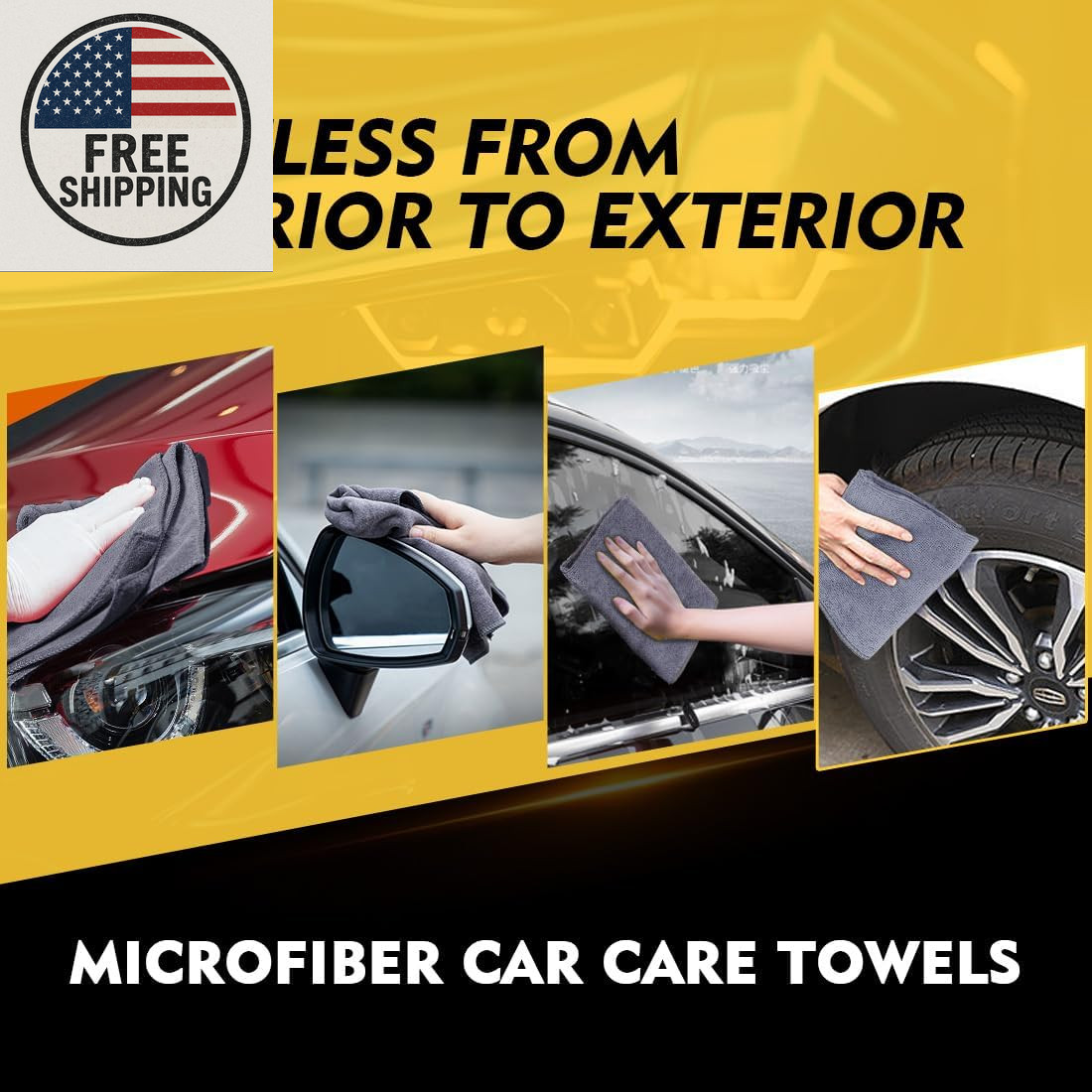 Microfiber Cleaning Cloth 12 Pack, 12.5 X 12.5 Inch Microfiber Towels for Cars,