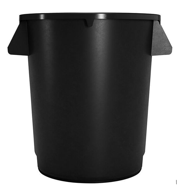 10 Gallon Commercial Trash Can – Food Grade, NSF Listed, Heavy Duty, 6-Black
