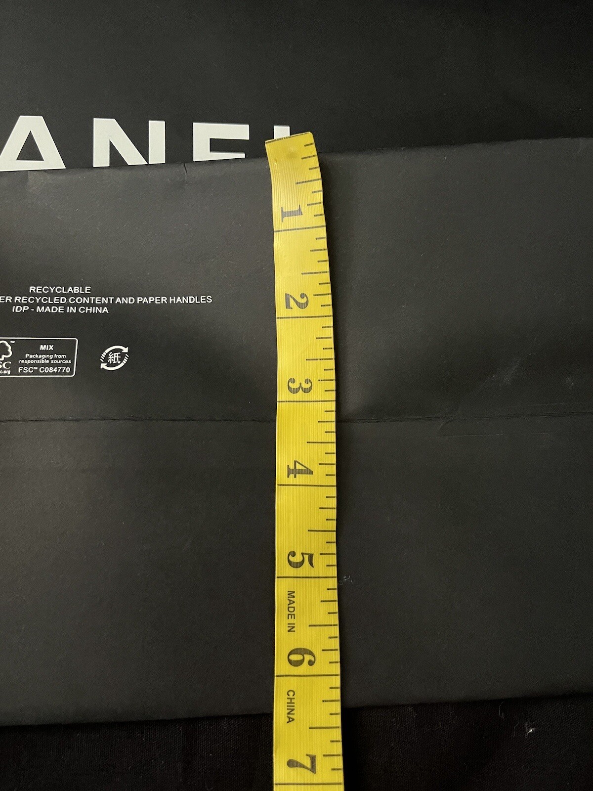 CHANEL Paper Reusable Shopping Bag Black 13″ x 17 ” x 6″