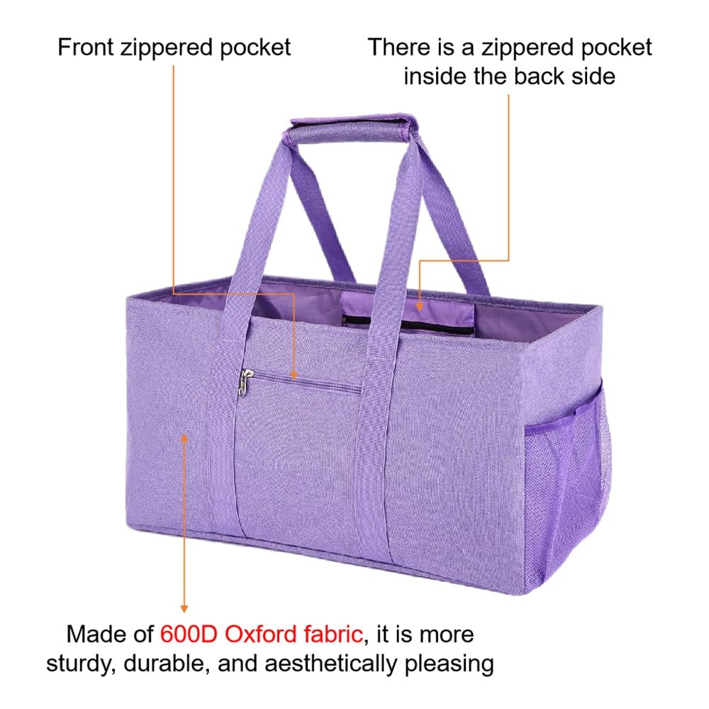 Extra Large Utility Tote Bag,Reusable Shopping Bags with Handles – Waterproof…