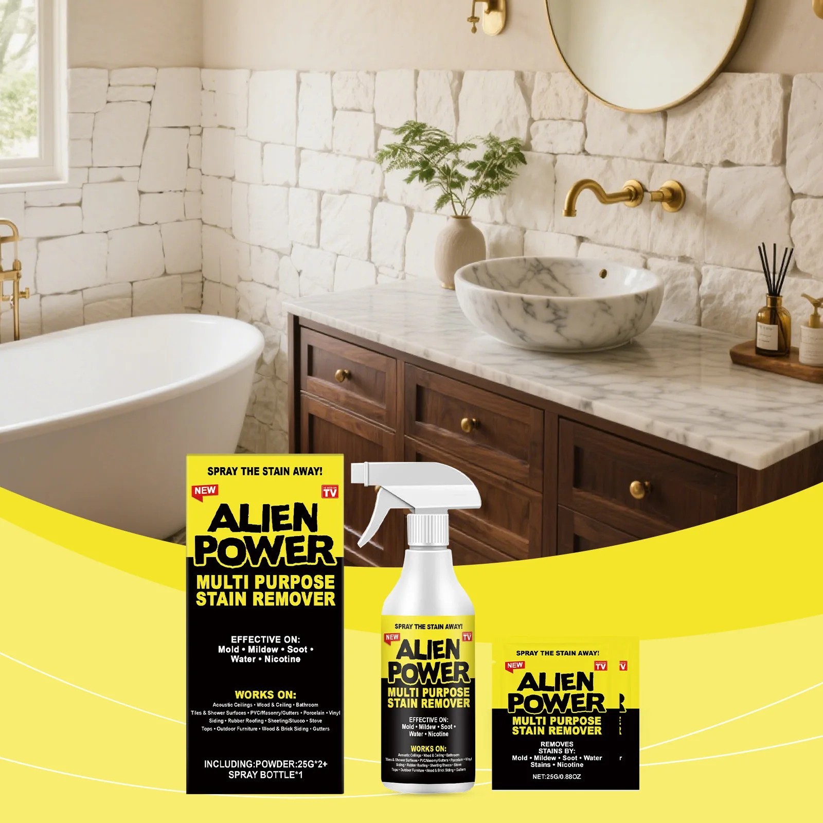 2 Pack Alien Power 24 oz. Super Concentrated Stain Remover & All-Purpose Cleaner