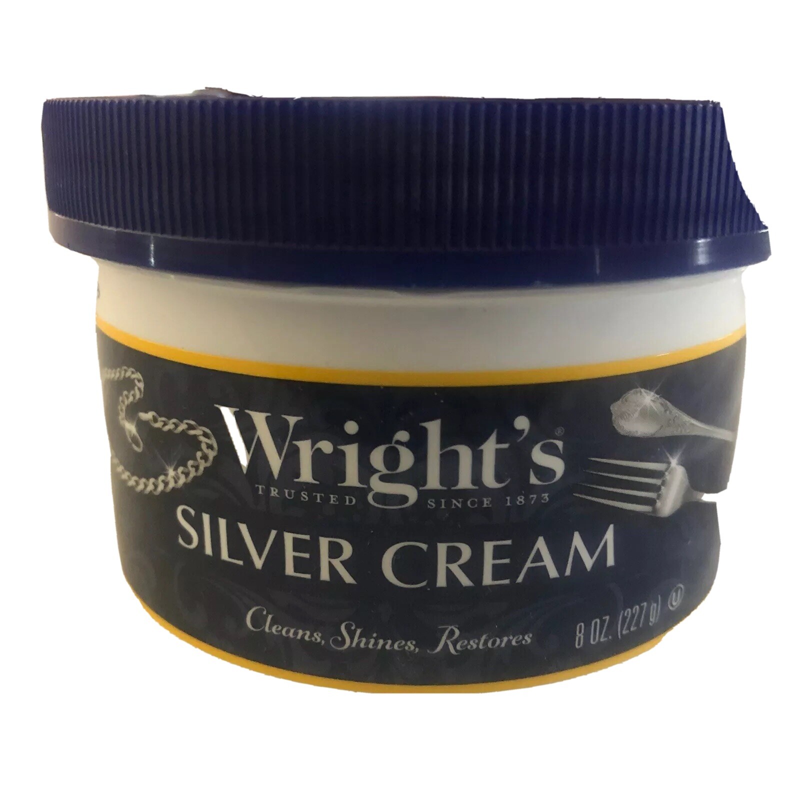 Wright’s Silver Cleaner and Polish Cream 8 Ounce Ammonia Free Gently Clean Metal