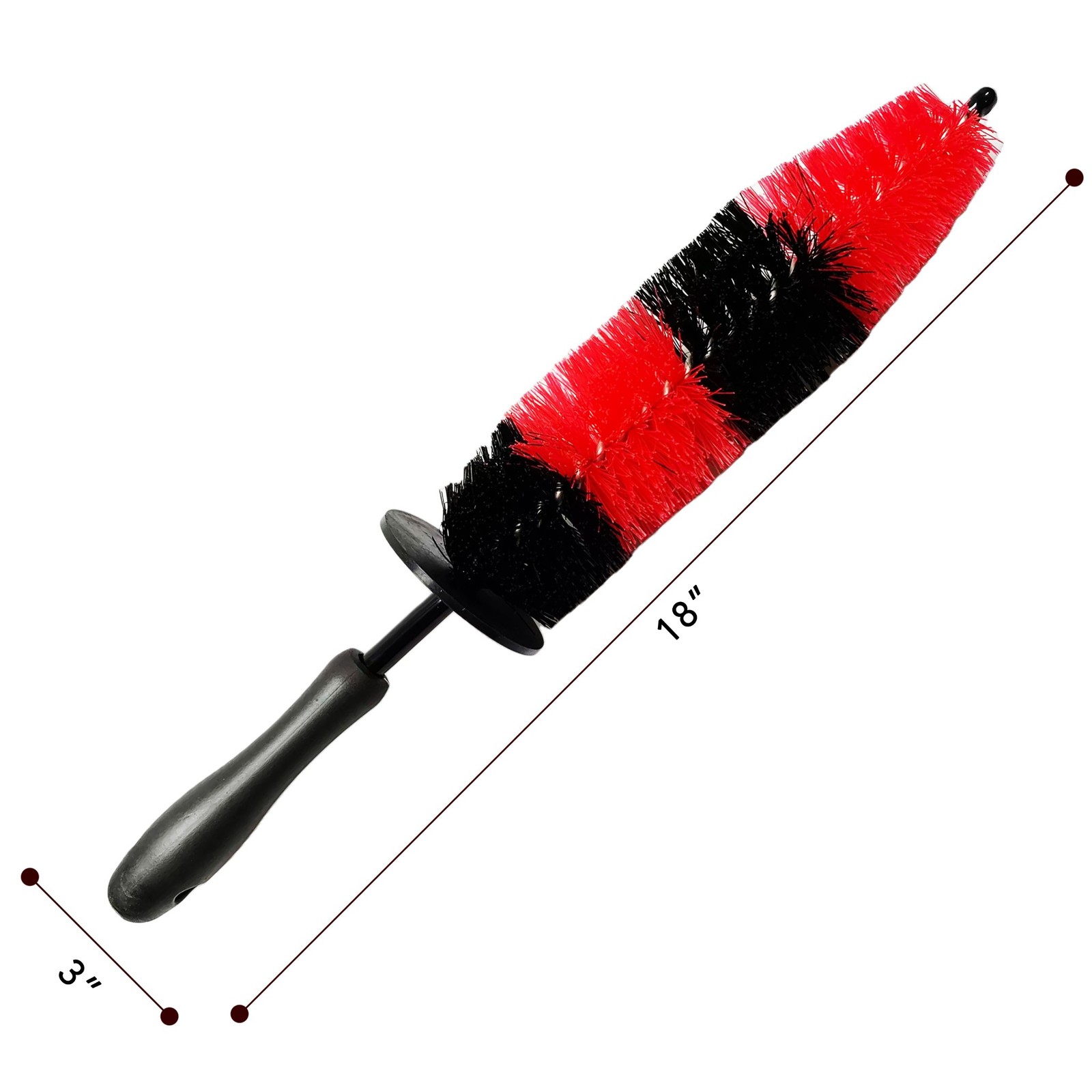 MaximalPower 18’’ Wheel Brush for Car Wheel Rim Detailing Brush Car Barrel Tire