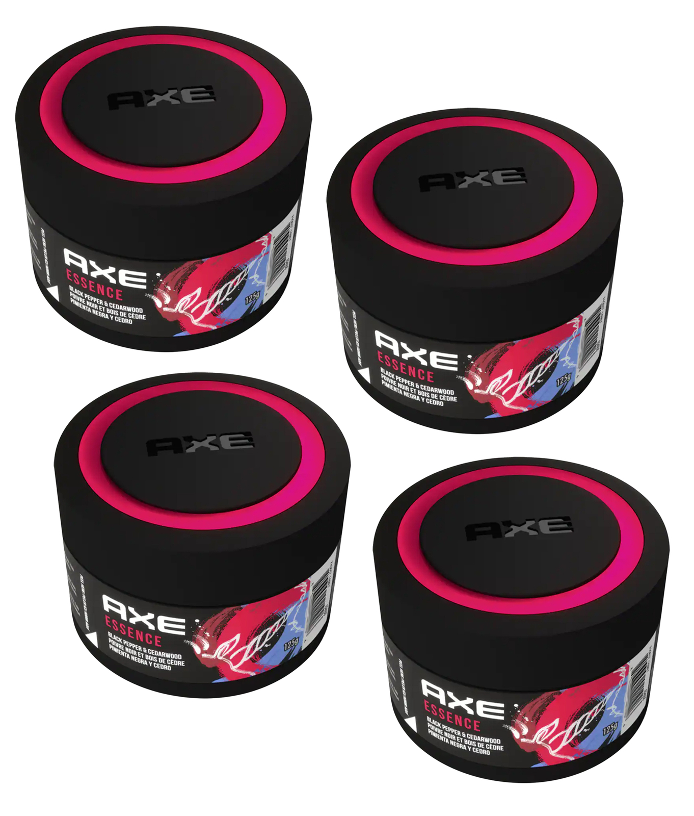 AXE Essence Car Air Freshener Gel Can – Odor Eliminator for Strong Odor, 4 Packs