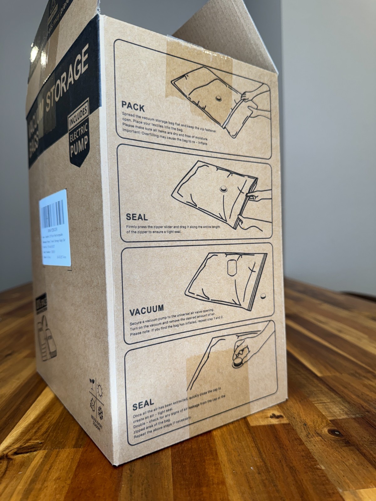 Vacbird Vacuum Bags with Wireless Electric Vacuum Pump / New/ Storage Bags