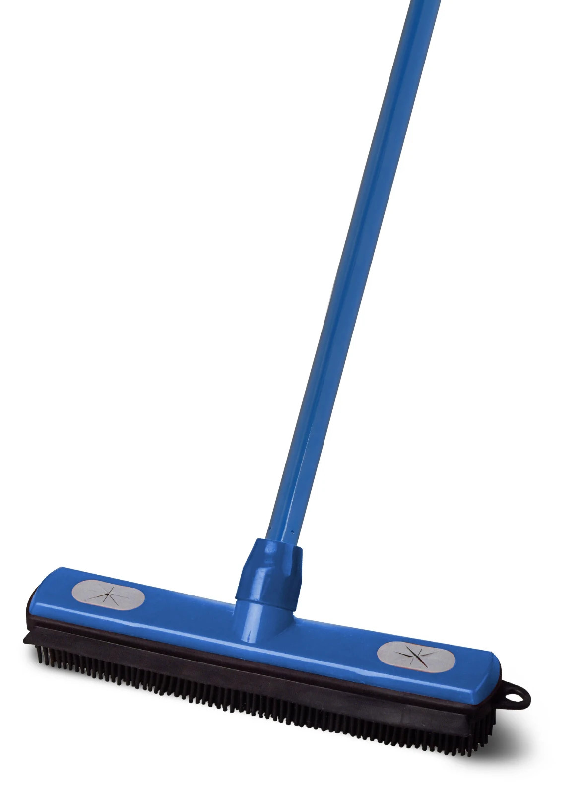Pet Hair Removal Rubber Broom, Carpet rake with Squeegee for Cleaning Pet