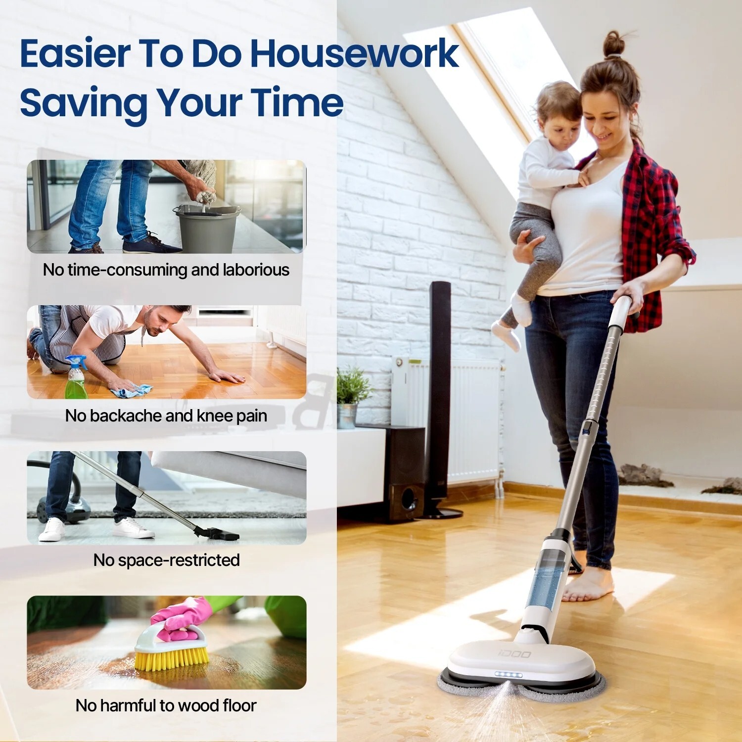 Steam Mop Cleaning Floor Tool Handheld Electric Steam Mop Floor Cleaner Cordless