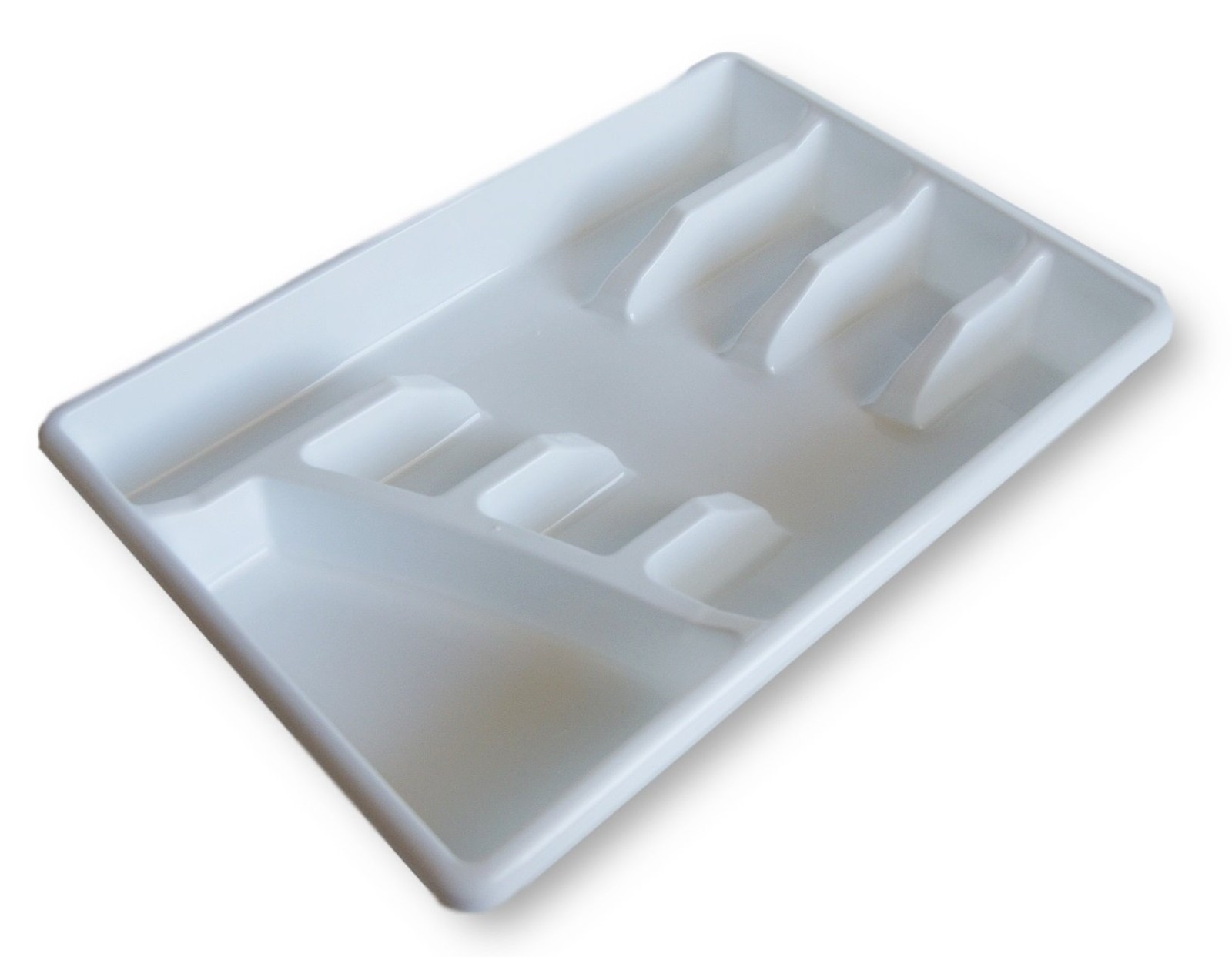 Cutlery Flatware Organizer Tray White