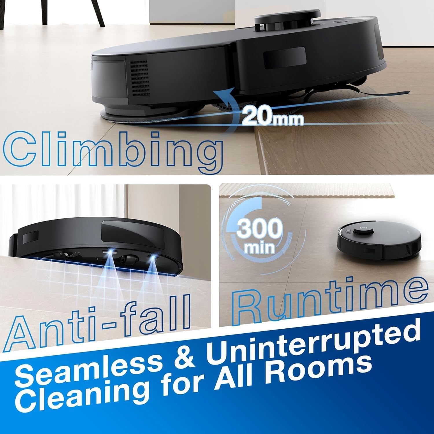ECOVACS DEEBOT N20 Robot Vacuum Cleaner and Mop,8000Pa Strong Suction