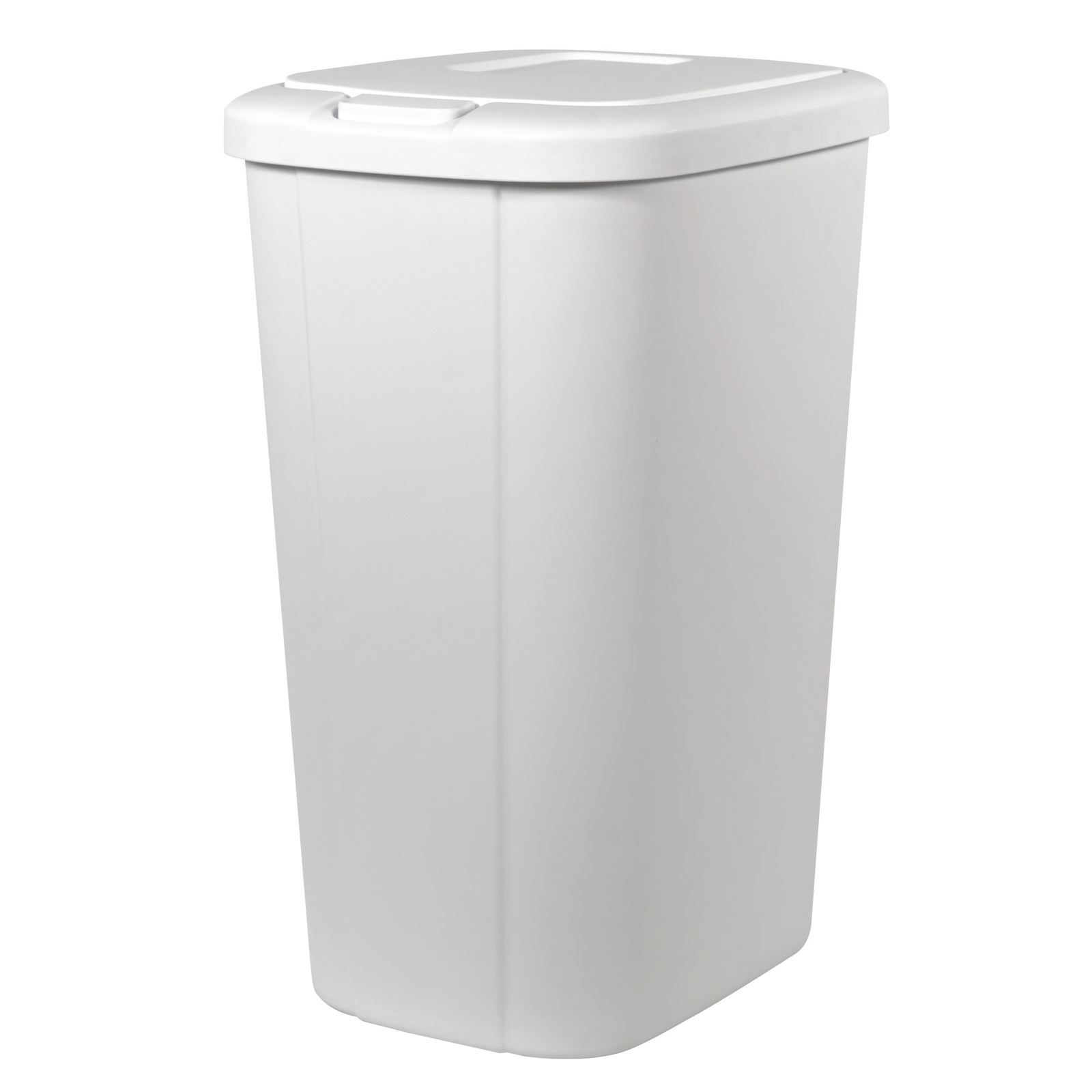 13.3 Gallon Trash Can, Plastic Touch Top Kitchen Trash Can, White，NEW!!!