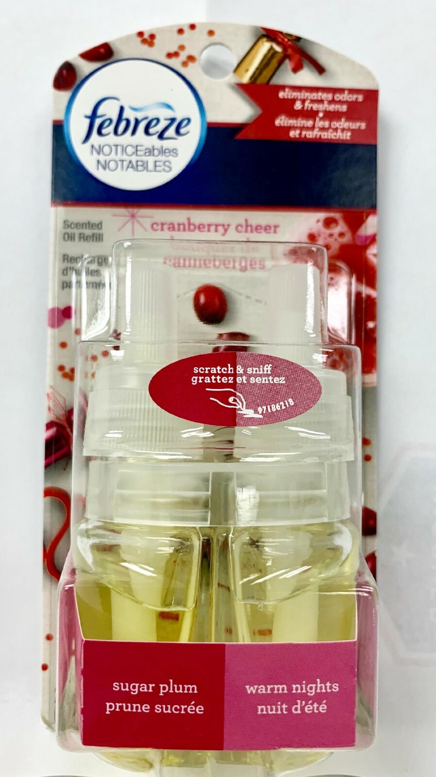 3 pack x Febreze NOTICEables Air Freshener Refills – Sugared Cranberry – 26 ml